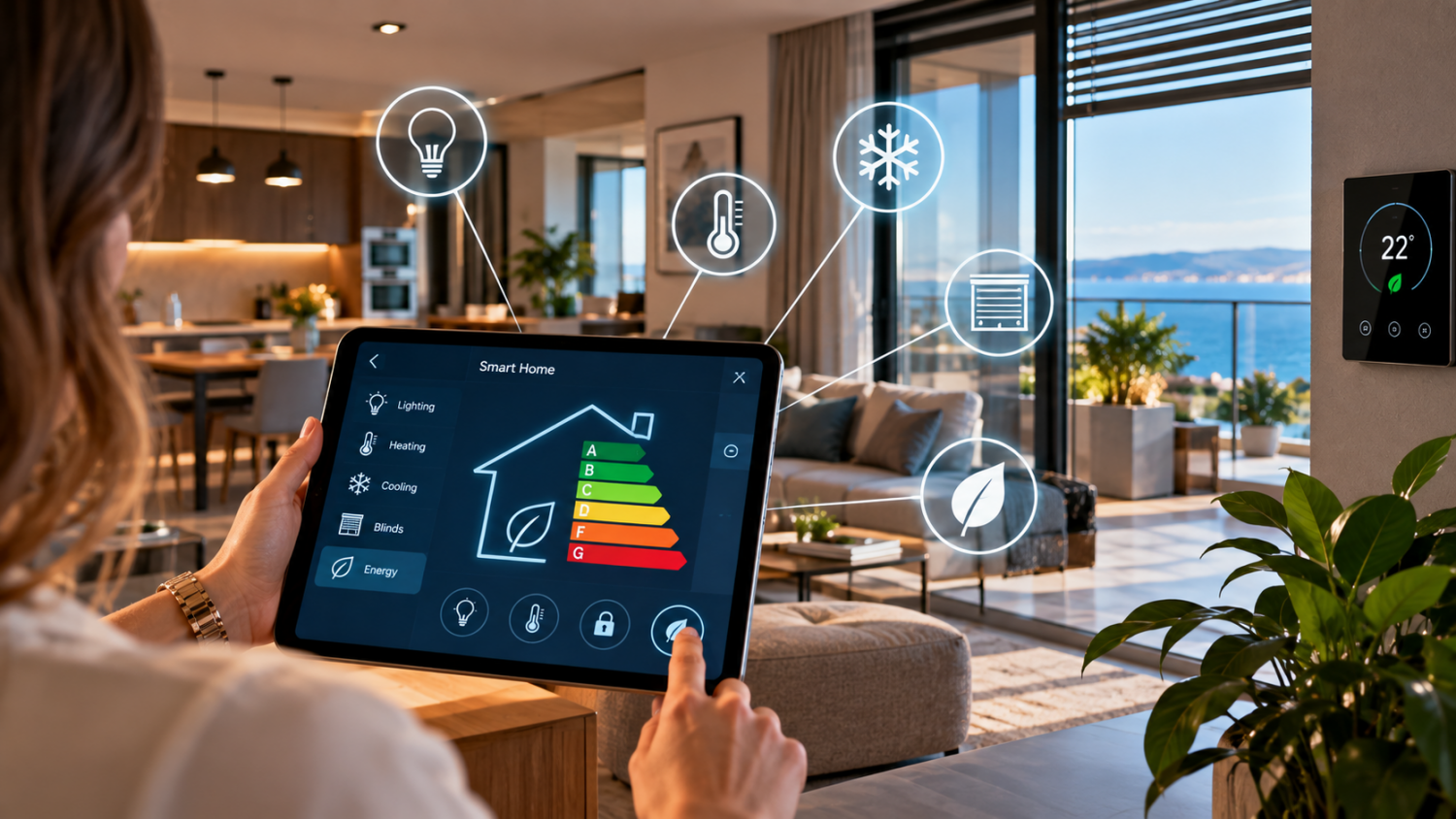 Automatisierung für neue Häuser, die 30% Strom sparen