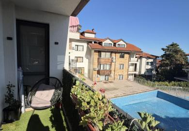 Spacious 1-Bedroom Sea-View Apartment in Gated Complex, Trakata