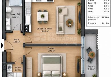 Modernes Studio-Apartment direkt am Park "Vazrazhdane", Varna