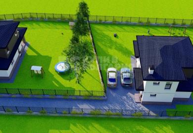 Freistehende Neubau-Häuser mit großem Garten in Stefanowo, Dobritsch