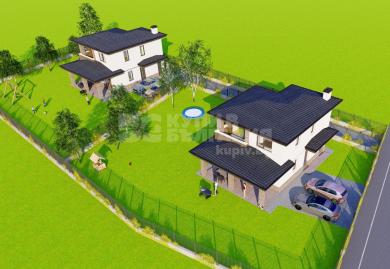 Freistehende Neubau-Häuser mit großem Garten in Stefanowo, Dobritsch