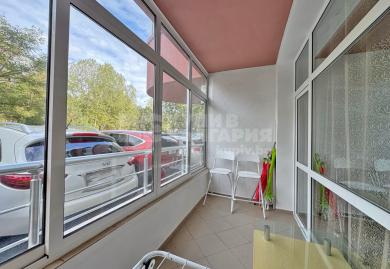 Möblierte 3-Zimmer-Wohnung im EG mit Loggia nahe Strand in Sonnenstrand 