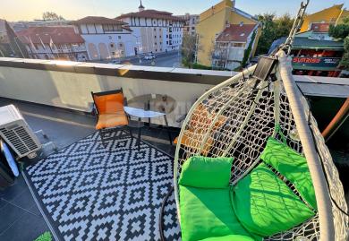 Stilvolle 2-Zimmer-Wohnung nah am Meer mit XXL-Terrasse in Sonnenstrand