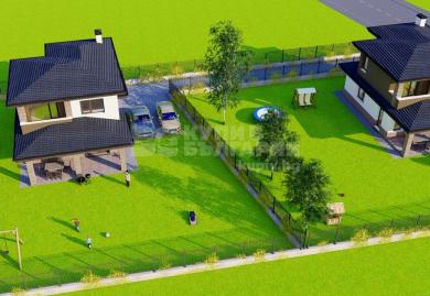 Freistehende Neubau-Häuser mit großem Garten in Stefanowo, Dobritsch