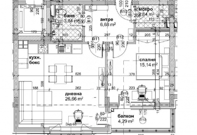 Komfortable, bezugsfertige Zweizimmerwohnung im Wohngebiet Druzhba 1, Sofia